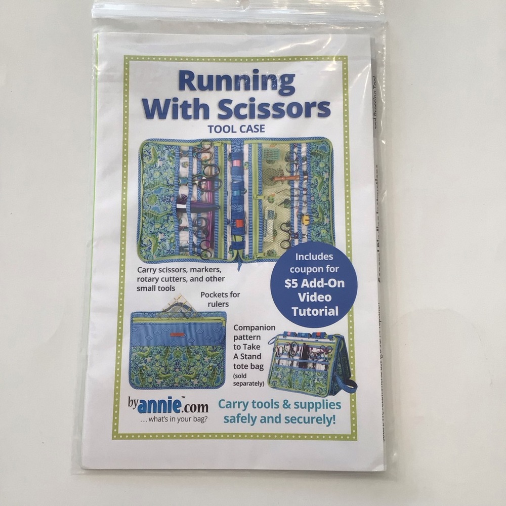 Running With Scissors Pattern By Annie Carry Tools Markers Supplies New in Pack